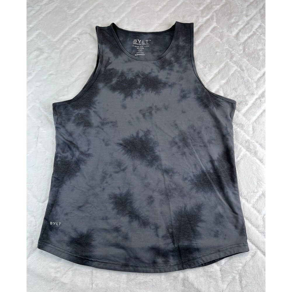 BYLT Premium Basics Tank Top Men's (XL) Gray Cloud Dye Pullover